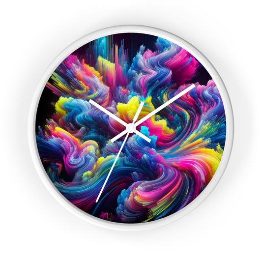 Leonarda Fontana - Trippy Infinity Patterns Wall Clock