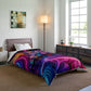Neon Infinity Extravaganza. Trippy Infinity Patterns Comforter Blanket