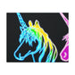 "The Glowing Rainbow Herd" NEON Unicorns Art Canvas