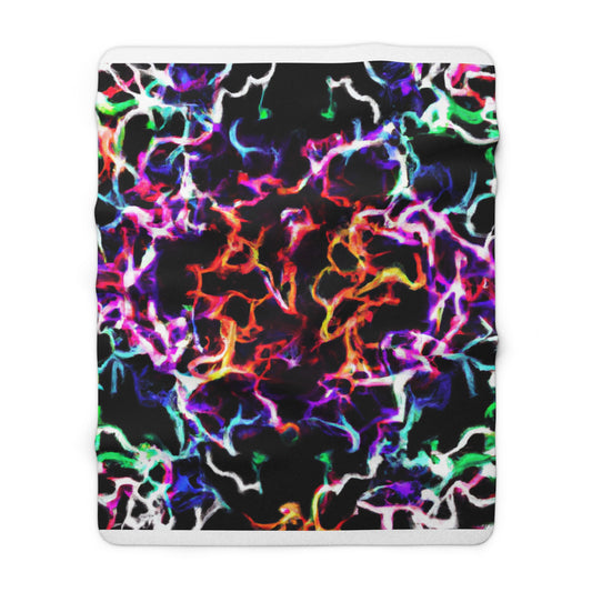 Hans van der Meer - Trippy Infinity Patterns Sherpa Blanket