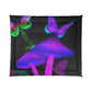 "Neon Funshine Garden". Butterflies & Mushrooms Comforter Blanket