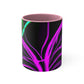 Vivid Nectarine Glitter Flutter Butterflies 11oz Mug