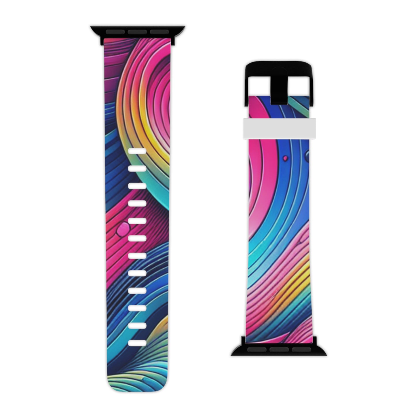 , and geometric shapes

"Neon Geoscape" - Trippy Infinity Patterns Iwatch Band