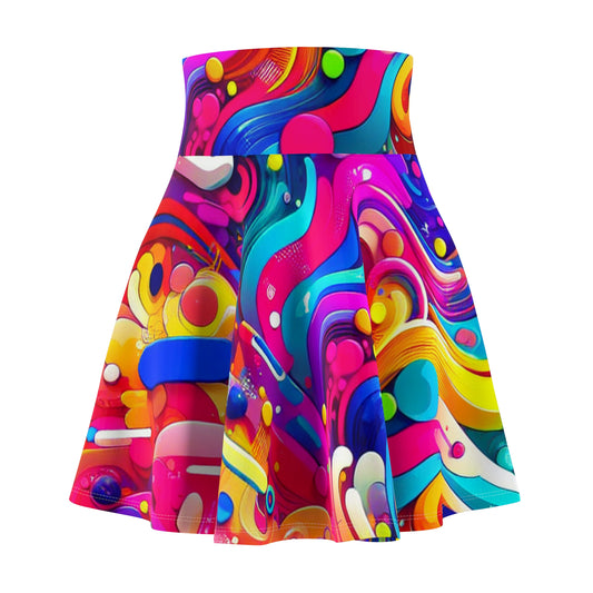 Giovanni dell'Arte - Trippy Infity Patterns Woman's Skater Skirt