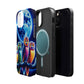 Neon Nocturnal Orbitals. Neon Owls Premium Art Magsafe Magnet Tough IPhone 13 14 15 Pro Plus Max and Mini in Matte and Glossy Phone cases