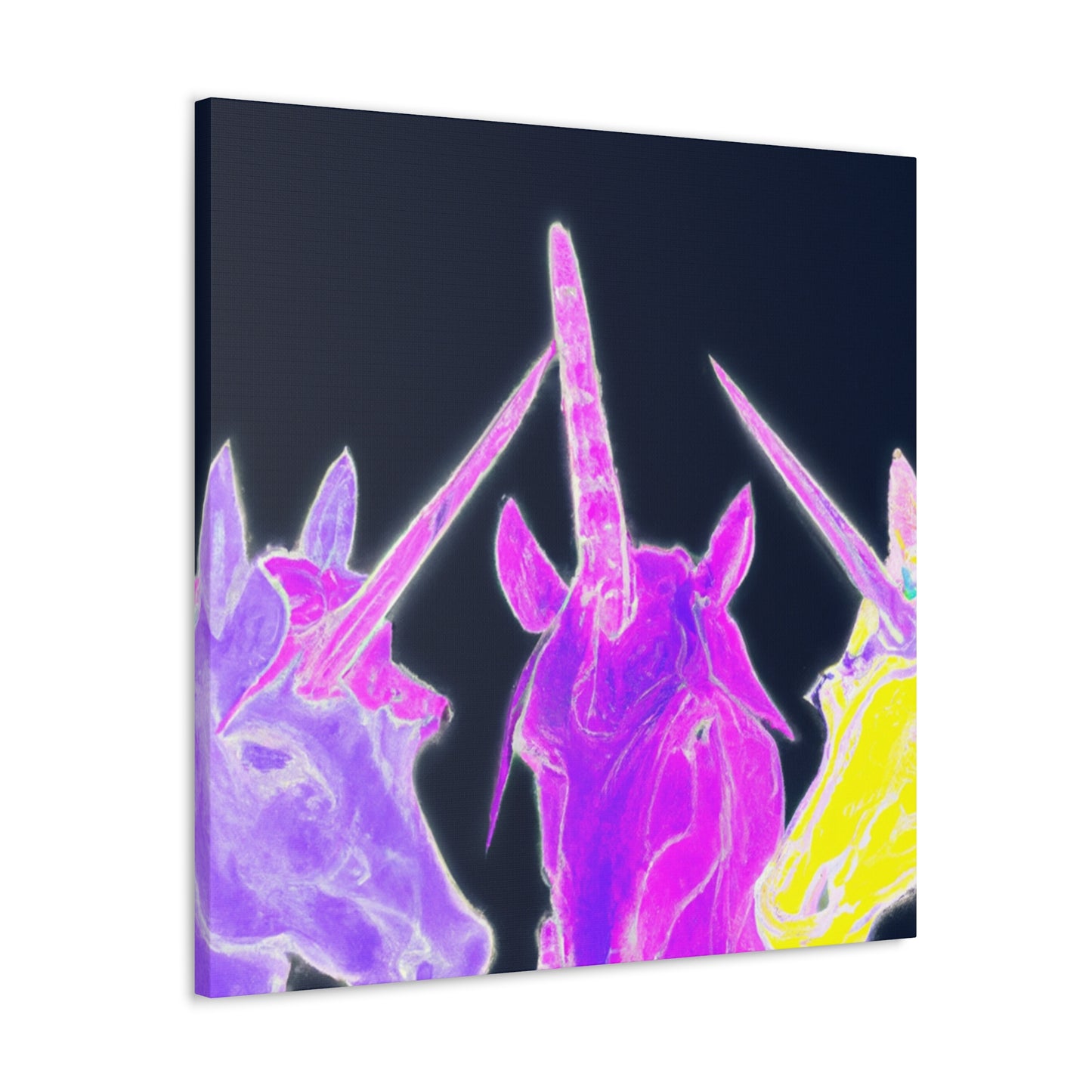 Neon Unicorn Dreamscape NEON Unicorns Art Canvas