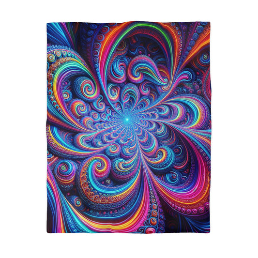 Gerrit Hoornbeek - Trippy Infinty Patterns Microfiber Duvet Cover