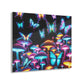 "Neon Splendor". Butterflies & Mushrooms 1/4" Glossy Acrylic Art
