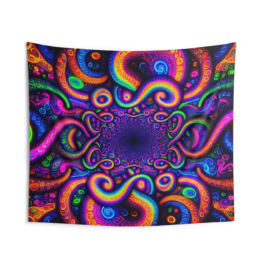 Tantric Prismatic Chromaticity. Infinity Patterns Art Tapestry