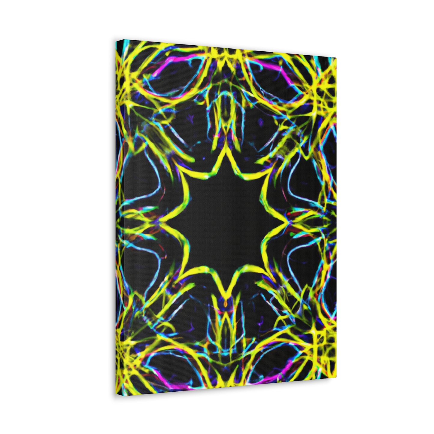 Vivid Neon Dreams of Infinity. Trippy Infinity Patterns Art Canvas