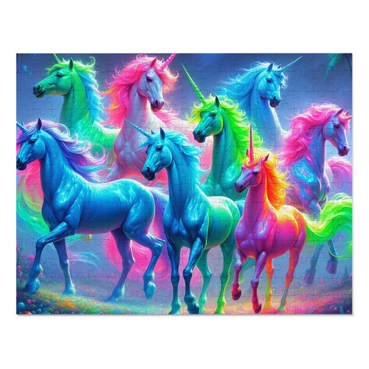 Nornicorns. - Neon Unicorns Puzzle