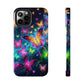 Neon Butterflies In Flight. NEON Butterflies Tough Phone Case