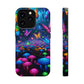 Neon Fruition Neon Butterflies and Mushrooms Premium Art Magsafe Magnet Tough IPhone 13 14 15 Pro Plus Max and Mini in Matte and Glossy Phone cases