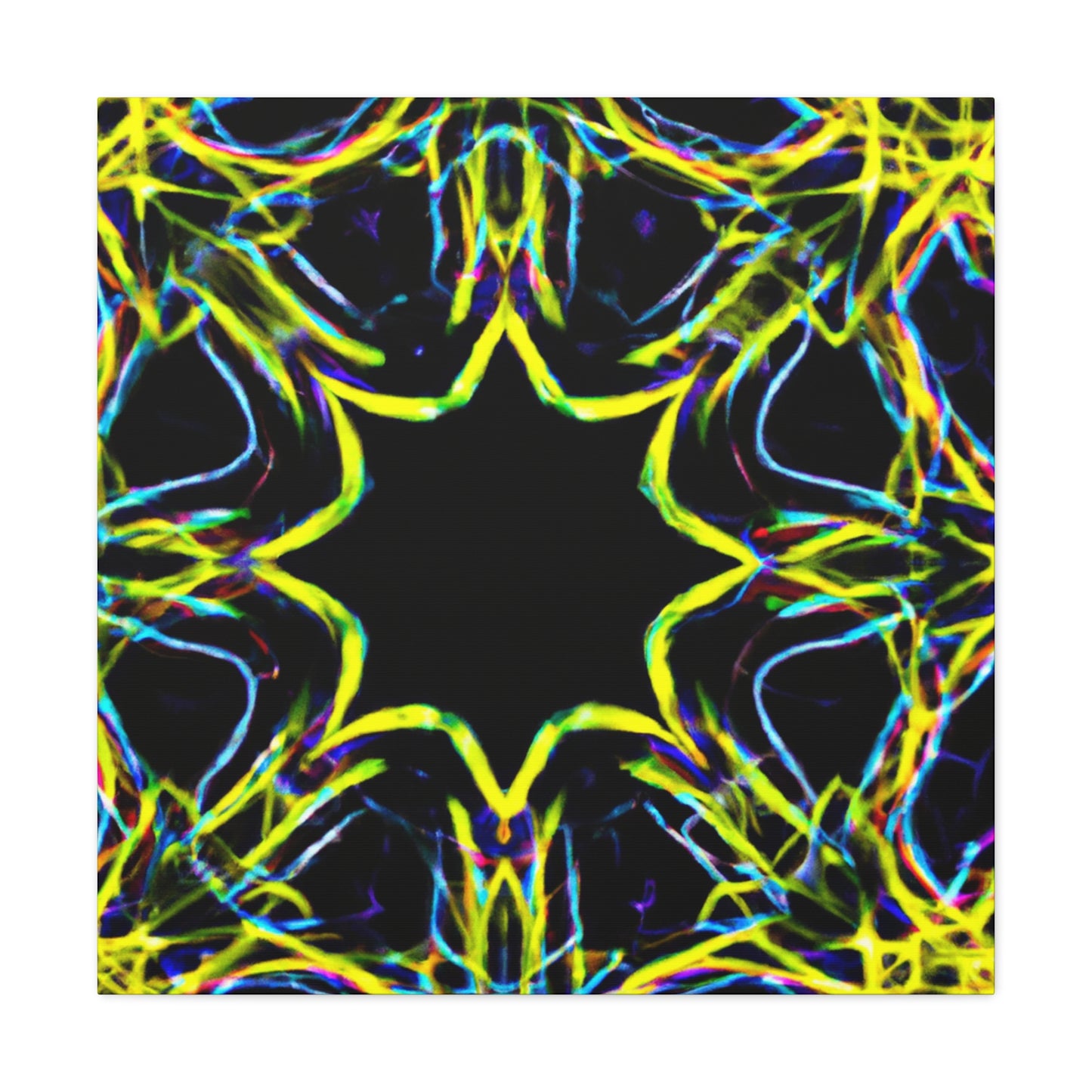 Vivid Neon Dreams of Infinity. Trippy Infinity Patterns Art Canvas