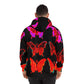 "Neon Nectar: A Butterfly's Flight" - Butterflies AOP Hoodie