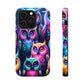 Neon Night Owls Neon Owls Premium Art Magsafe Magnet Tough IPhone 13 14 15 Pro Plus Max and Mini in Matte and Glossy Phone cases