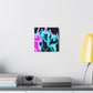 "Neon Magic: The Rainbow of Unicorns". NEON Unicorns Art Canvas