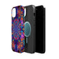 Vibrant Infinity Aurora. Neon Trippy Infinity Patterns Premium Art Magsafe Magnet Tough IPhone 13 14 15 Pro Plus Max and Mini in Matte and Glossy Phone cases