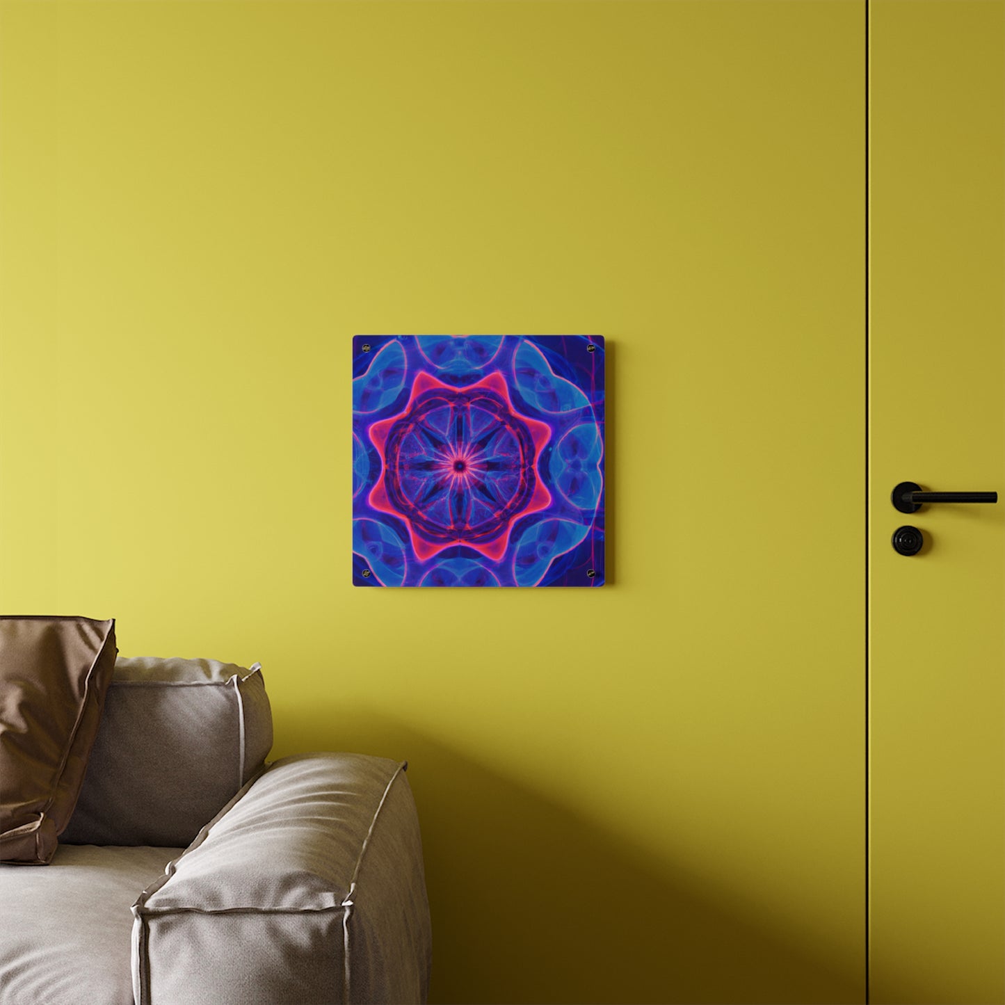 Rainbow Plasmatica Infinity. Trippy Infinity Patterns Acrylic Art Panel