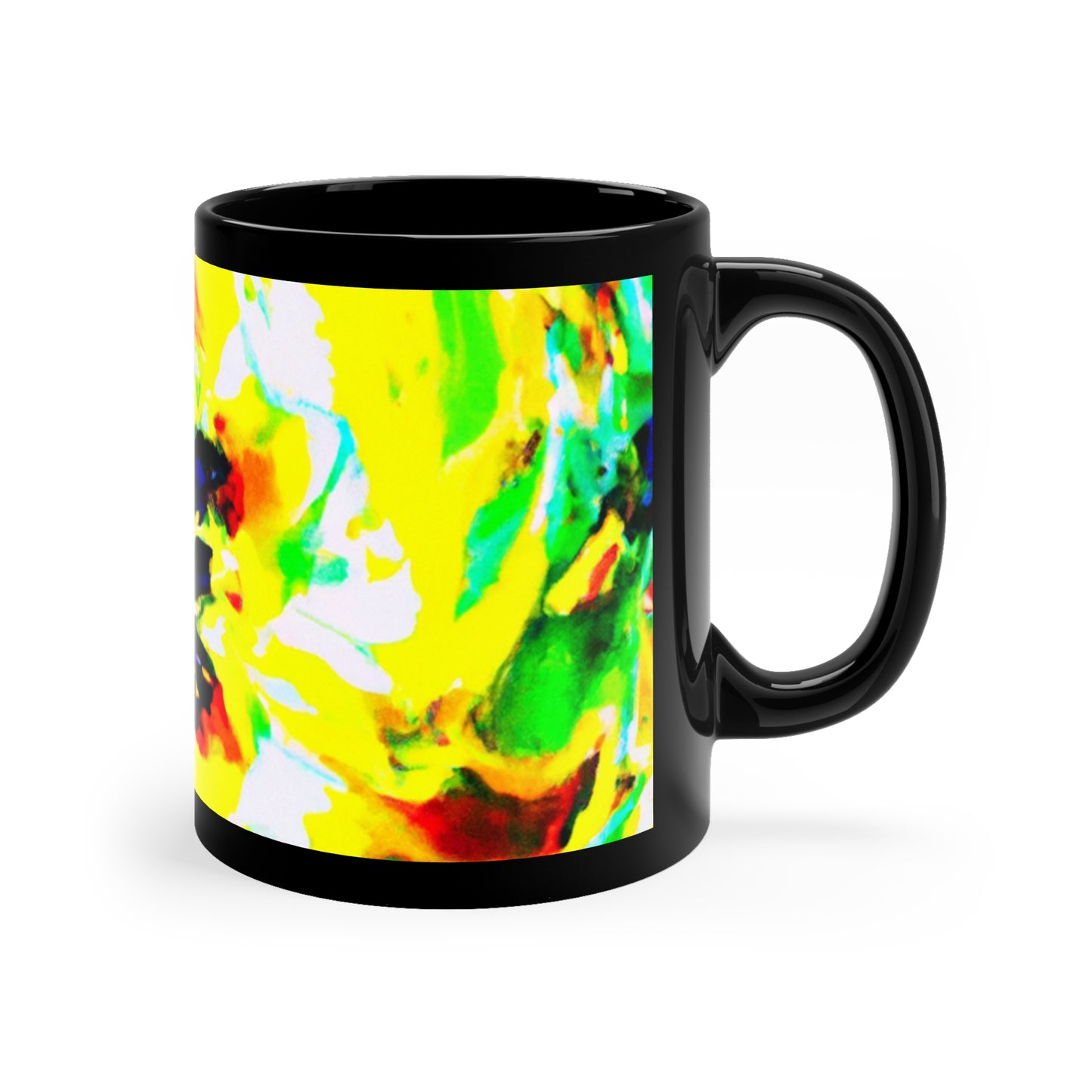 "Galactic Mirage" Trippy Infninty Patterns 11oz Black Mug