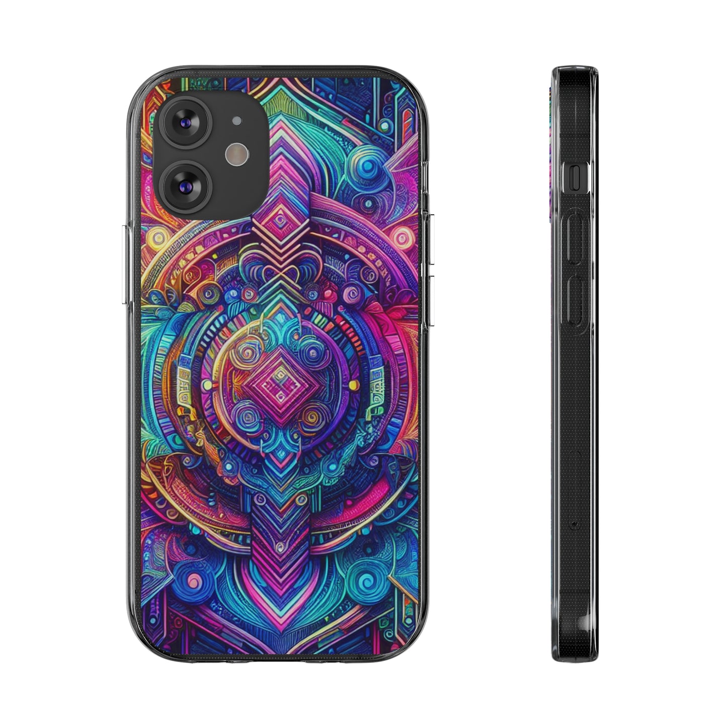 Neon Infinity Vortex Infinity Patterns Art Polycarbonate Phone Case