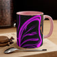 Vivid Nectarine Glitter Flutter Butterflies 11oz Mug