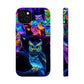 Glowing Neon Clan. Neon Owls Premium Art Magsafe Magnet Tough IPhone 13 14 15 Pro Plus Max and Mini in Matte and Glossy Phone cases