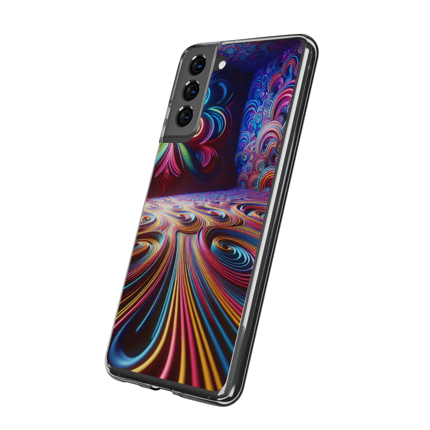 Vibin' Neon Infinity. Infinity Patterns Art Polycarbonate Phone Case