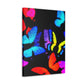 "Fantasia of Flutterbyes" Neon Butterflies  Art Canvas