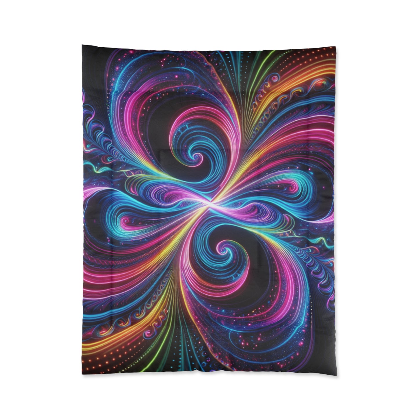 Vivid Psychedelic Never-Ending Dreams Trippy Infinity Patterns Comforter Blanket