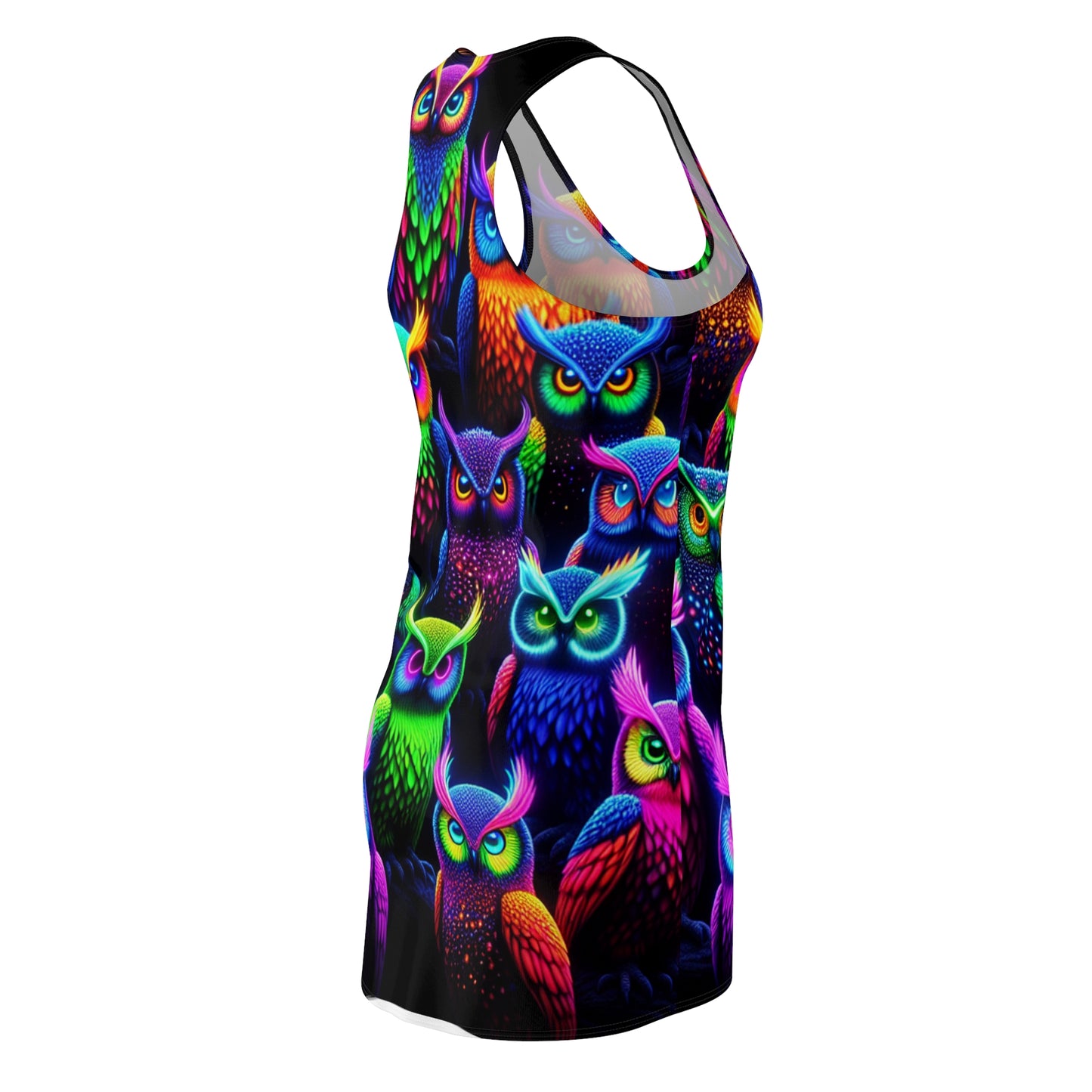 Neon Night Owls. Neon Owls Racerback Dress