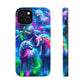 Vivid Dreamscape of Neon Unicorns Neon Unicorns Premium Art Magsafe Magnet Tough IPhone 13 14 15 Pro Plus Max and Mini in Matte and Glossy Phone cases