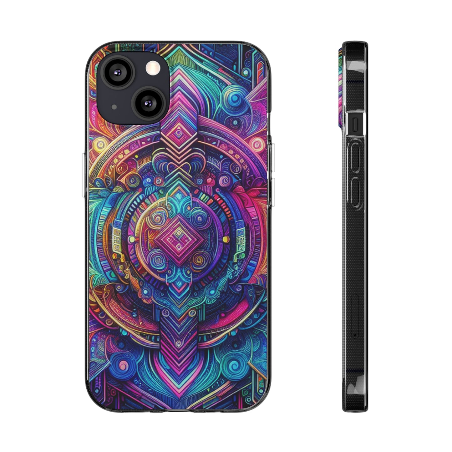Neon Infinity Vortex Infinity Patterns Art Polycarbonate Phone Case