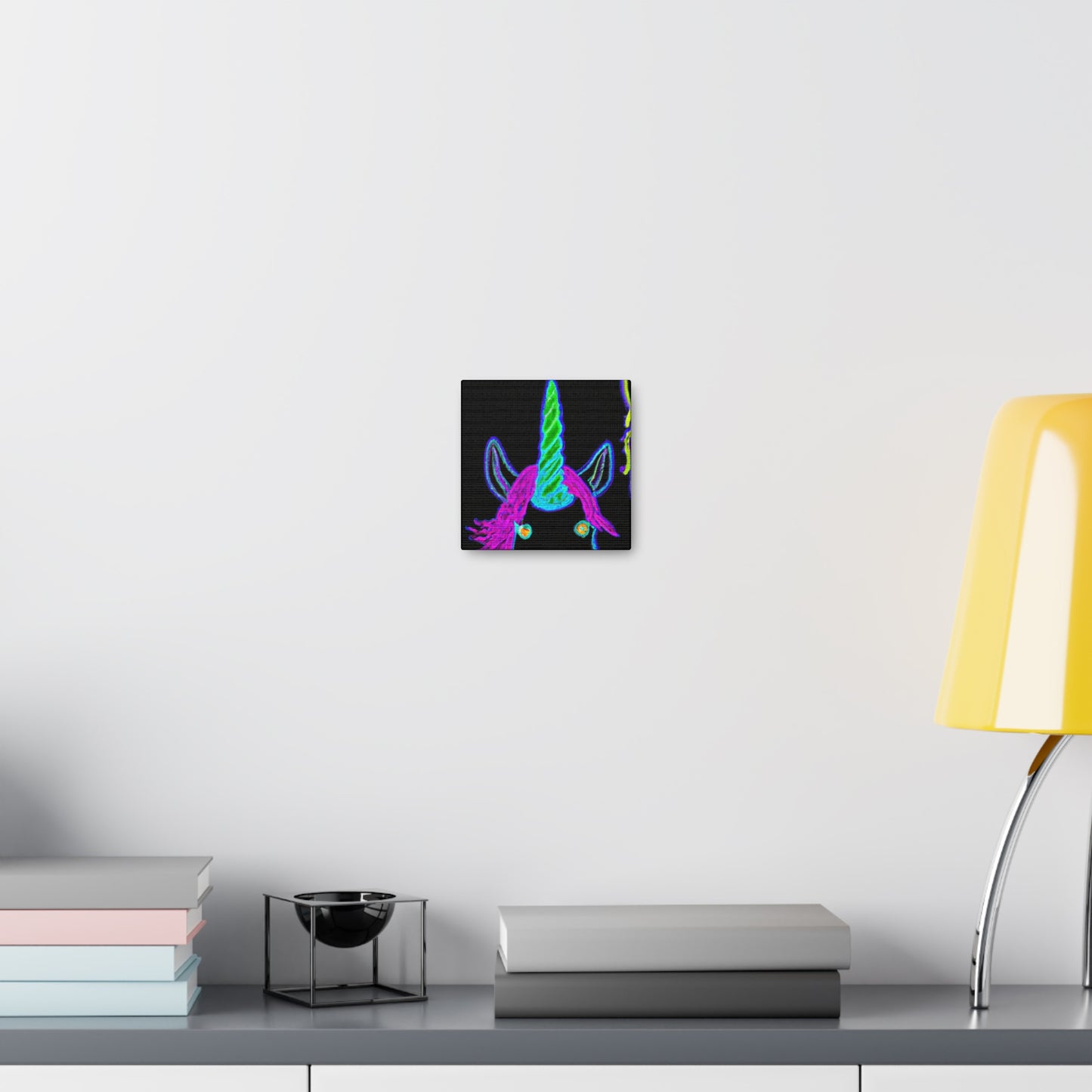 Vibrant Neon Magic. NEON Unicorns Art Canvas