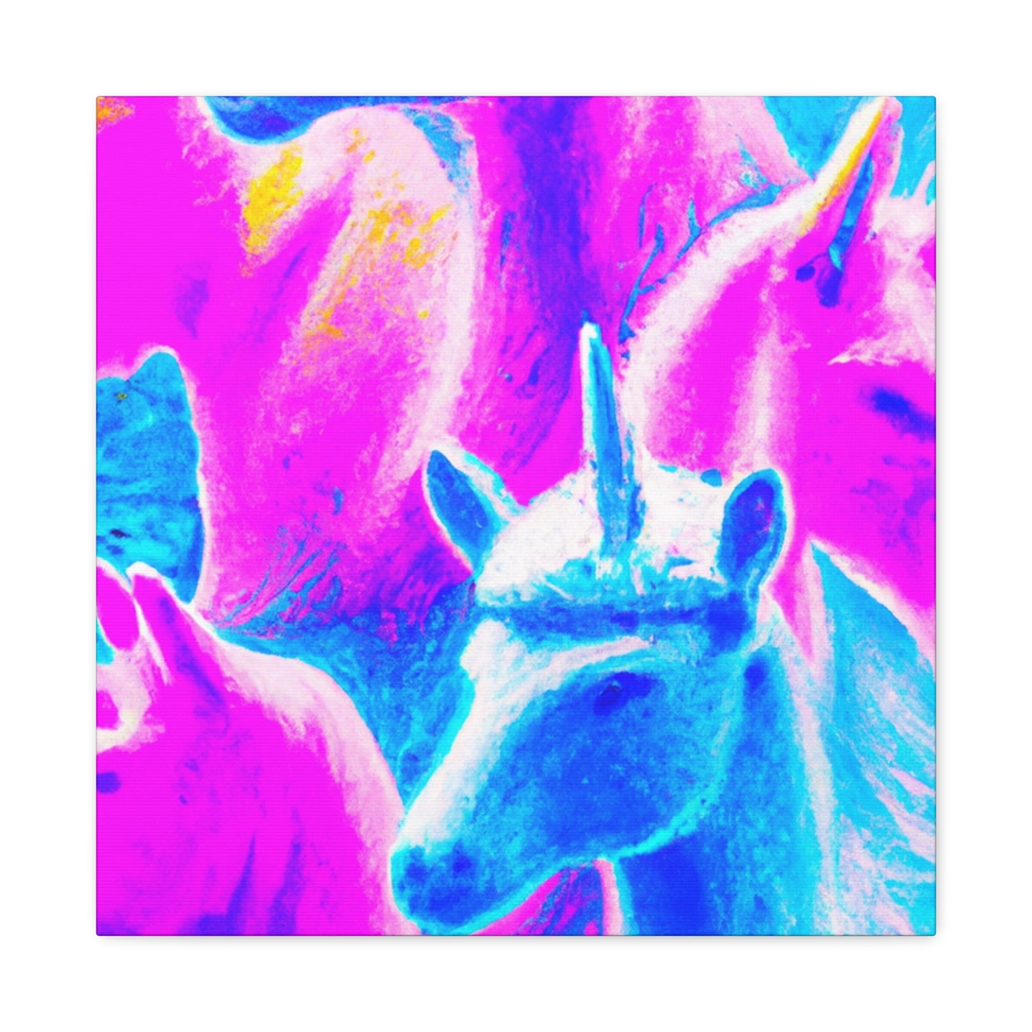Neon Unicorn Dreamscape NEON Unicorns Art Canvas