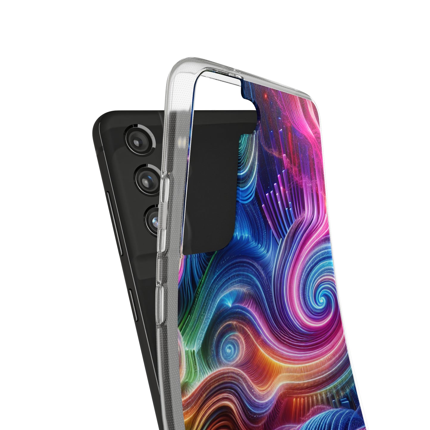 Neon Dreamscapes Infinity Patterns Art Polycarbonate Phone Case