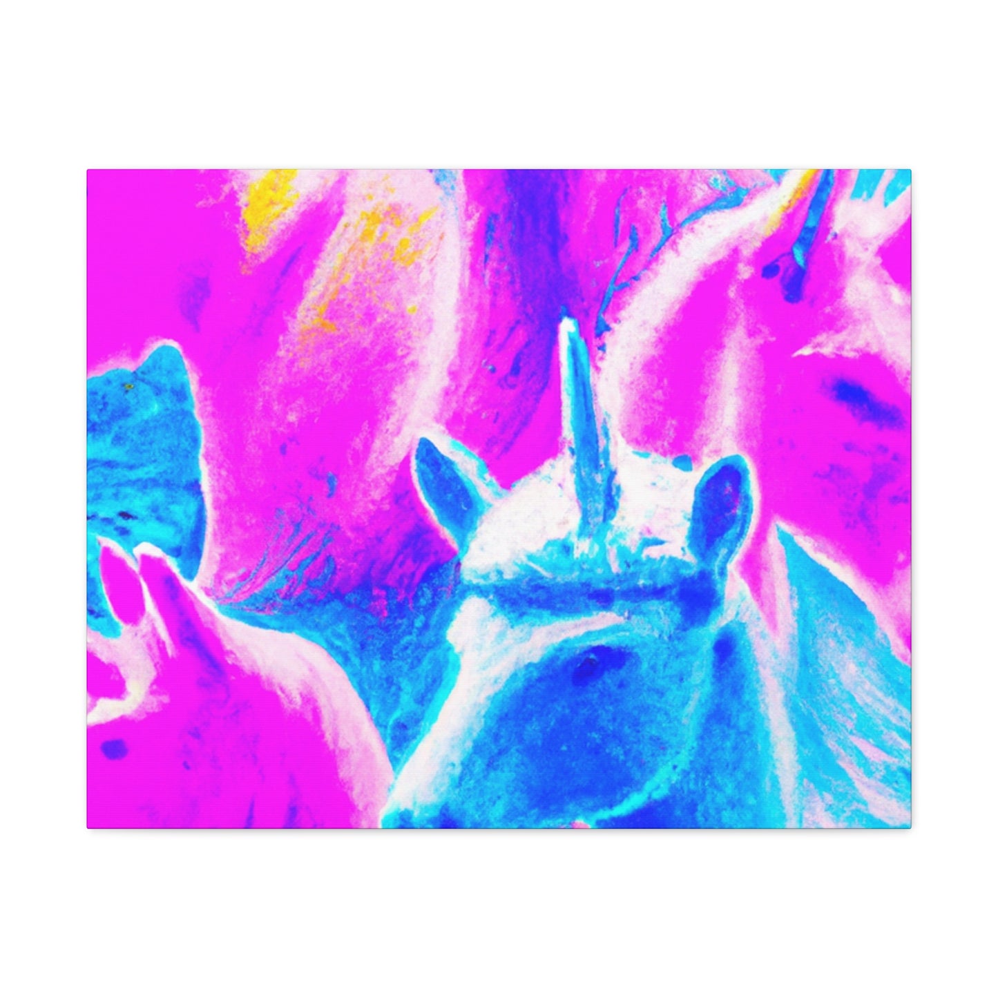 Neon Unicorn Dreamscape NEON Unicorns Art Canvas