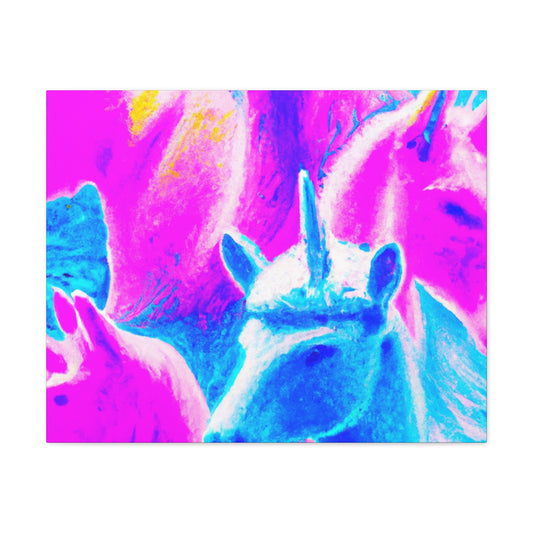 Neon Unicorn Dreamscape NEON Unicorns Art Canvas
