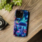 Neon Glitterbug Heaven. Neon Butterflies and Mushrooms Premium Art Magsafe Magnet Tough IPhone 13 14 15 Pro Plus Max and Mini in Matte and Glossy Phone cases