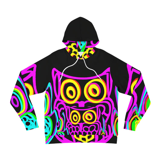 "Neon Flock at Midnight" - NEON Owls AOP Hoodie