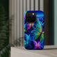 'Serene Spectacle of Neon Butterflies' Neon Butterflies Premium Art Magsafe Magnet Tough IPhone 13 14 15 Pro Plus Max and Mini in Matte and Glossy Phone cases