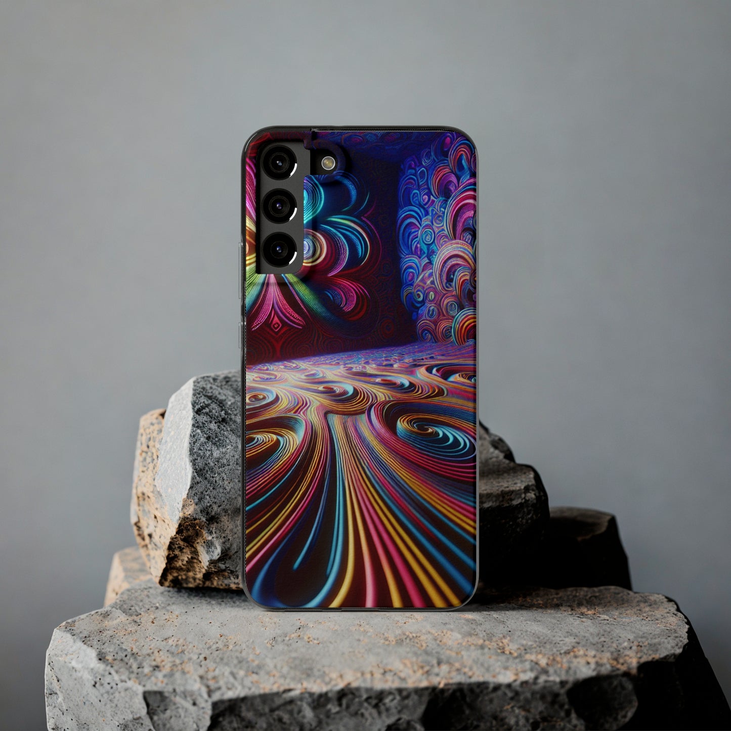 Vibin' Neon Infinity. Infinity Patterns Art Polycarbonate Phone Case
