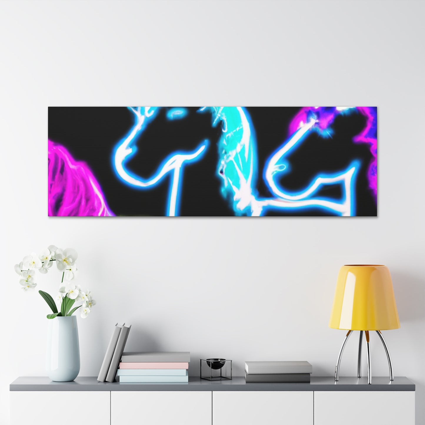 Neon Mystic Prismatic Unity NEON Unicorns Art Canvas