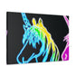 "The Glowing Rainbow Herd" NEON Unicorns Art Canvas