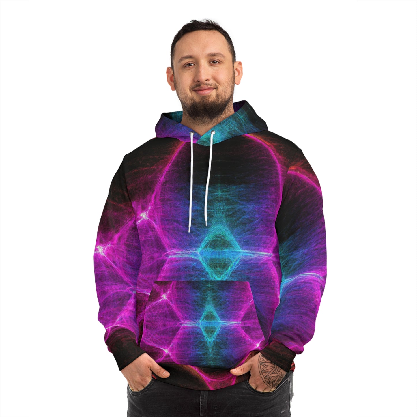 Vivid Infinity Splatter. -Trippy Infinity Patterns AOP Hoodie