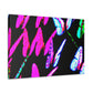 "Neon-Butterfly Prism" Neon Butterflies  Art Canvas