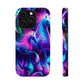 Neon Uniflourish Neon Unicorns Premium Art Magsafe Magnet Tough IPhone 13 14 15 Pro Plus Max and Mini in Matte and Glossy Phone cases