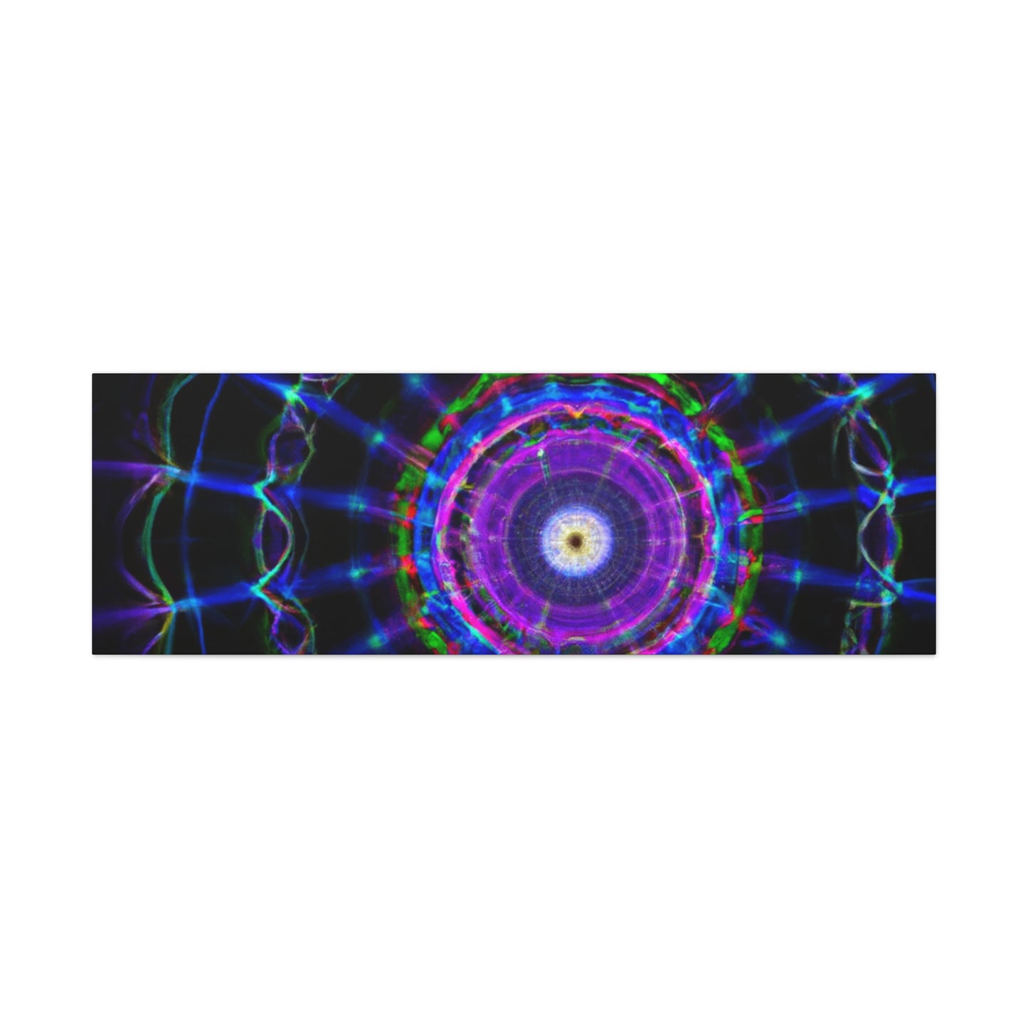 Neon Infinity Vortex. Trippy Infinity Patterns Art Canvas