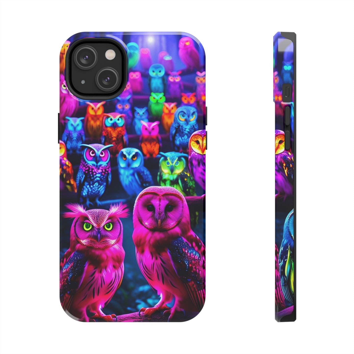 Neon Night Hootenanny. NEON Owls Tough Phone Case