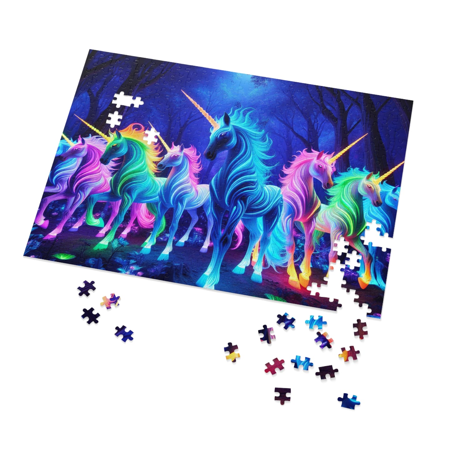 Neon Herd. - Neon Unicorns Puzzle